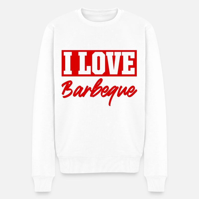 J’adore le barbecue - Pull Premium bio Homme - blanc