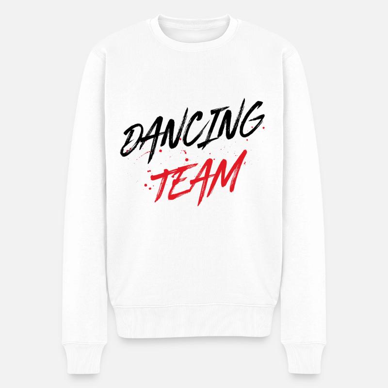 Dancing Team - Männer Premium Bio Pullover - Weiß