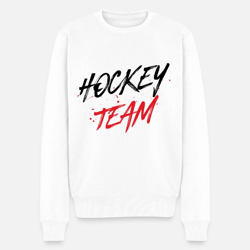 Hockey Team - Männer Premium Bio Pullover - Weiß