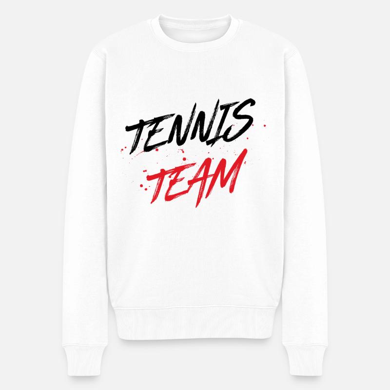 Tennis Team - Männer Premium Bio Pullover - Weiß