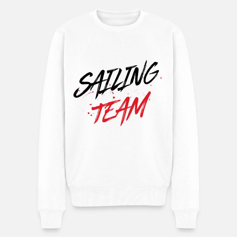 Sailing Team - Männer Premium Bio Pullover - Weiß