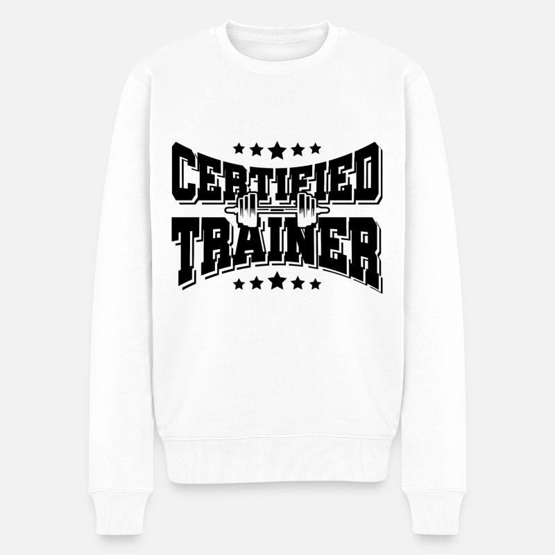 Trainer coach - Männer Premium Bio Pullover - Weiß