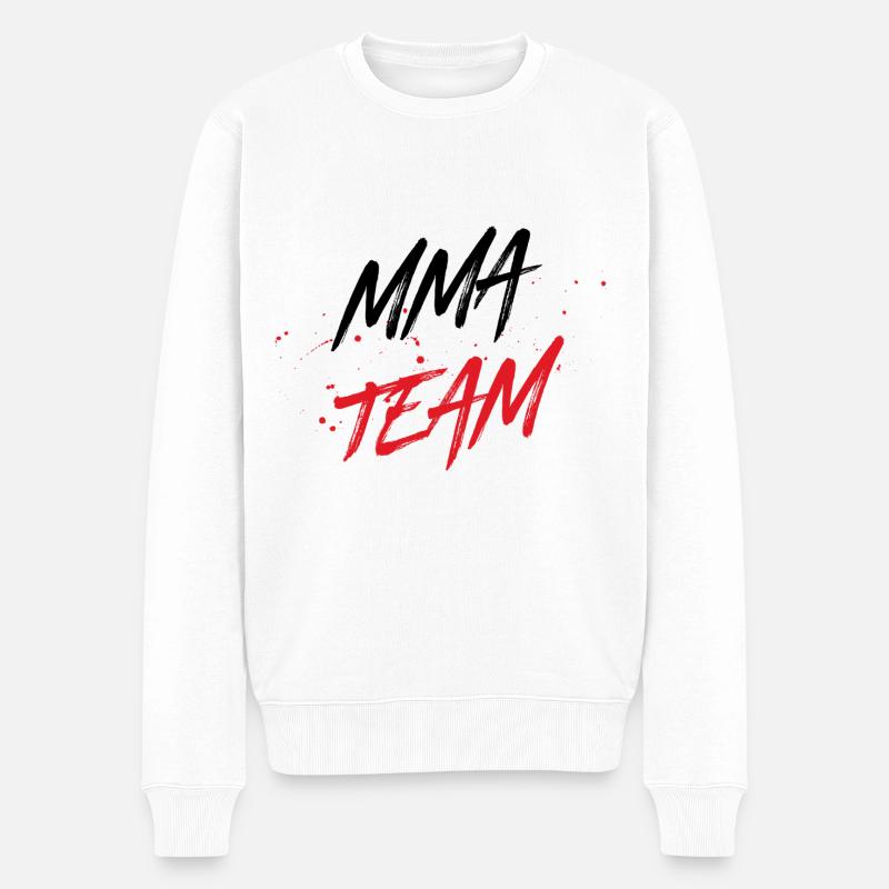 Mma Team - Männer Premium Bio Pullover - Weiß