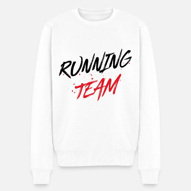 Running Team - Männer Premium Bio Pullover - Weiß