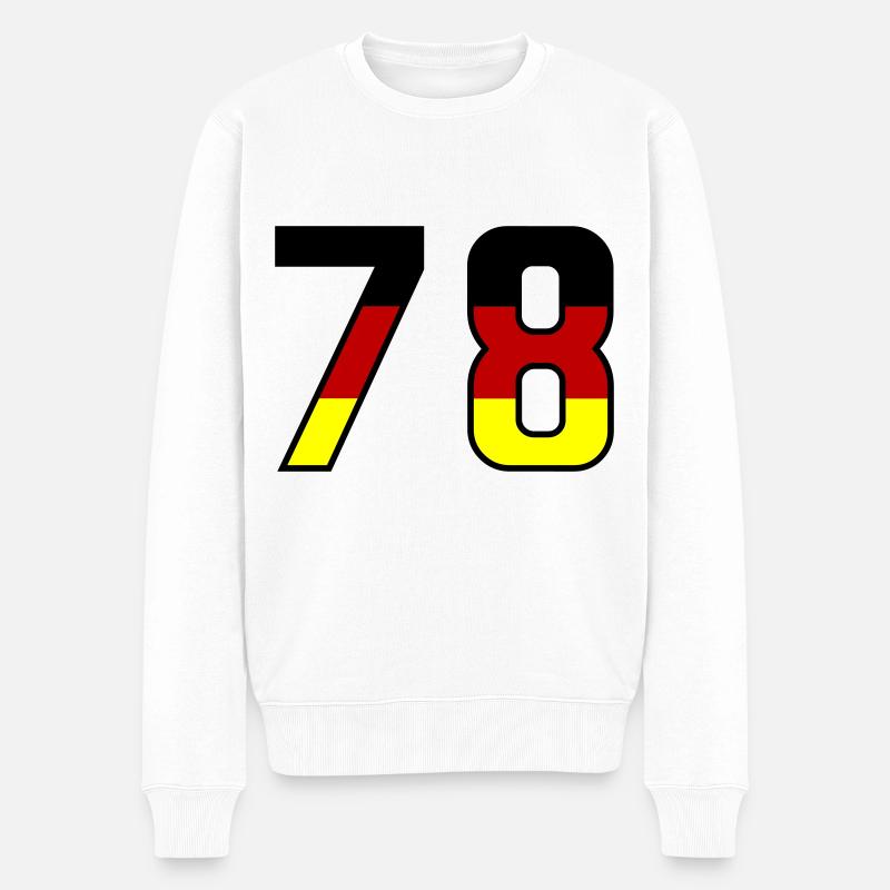 78 Symbole numérique Allemagne - Pull Premium bio Homme - blanc