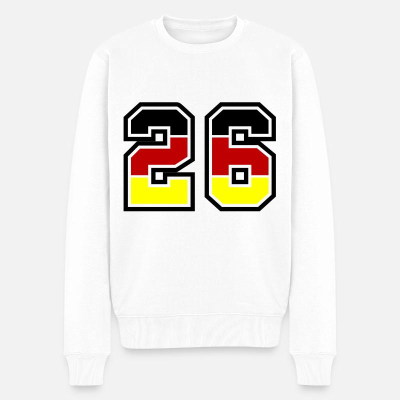 26 Symbole numérique Allemagne - Pull Premium bio Homme - blanc
