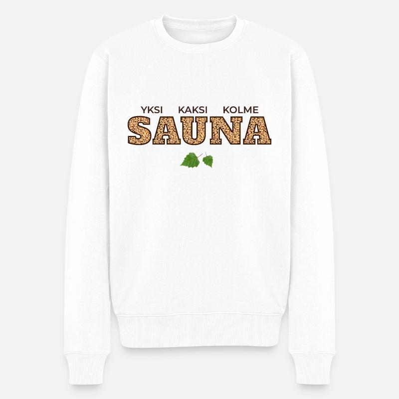 Un Deux Trois Sauna - Pull Premium bio Homme - blanc