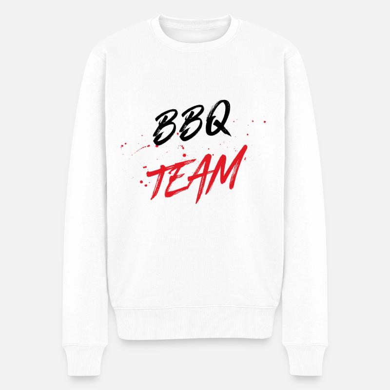 Bbq Team - Männer Premium Bio Pullover - Weiß