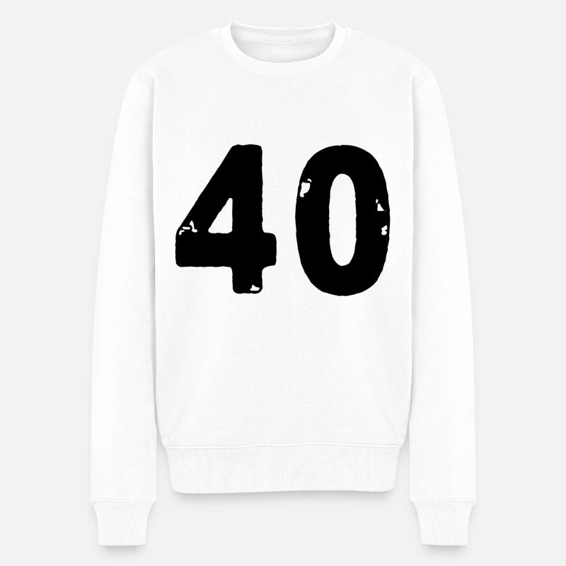 Maillot 40 numéros - Pull Premium bio Homme - blanc