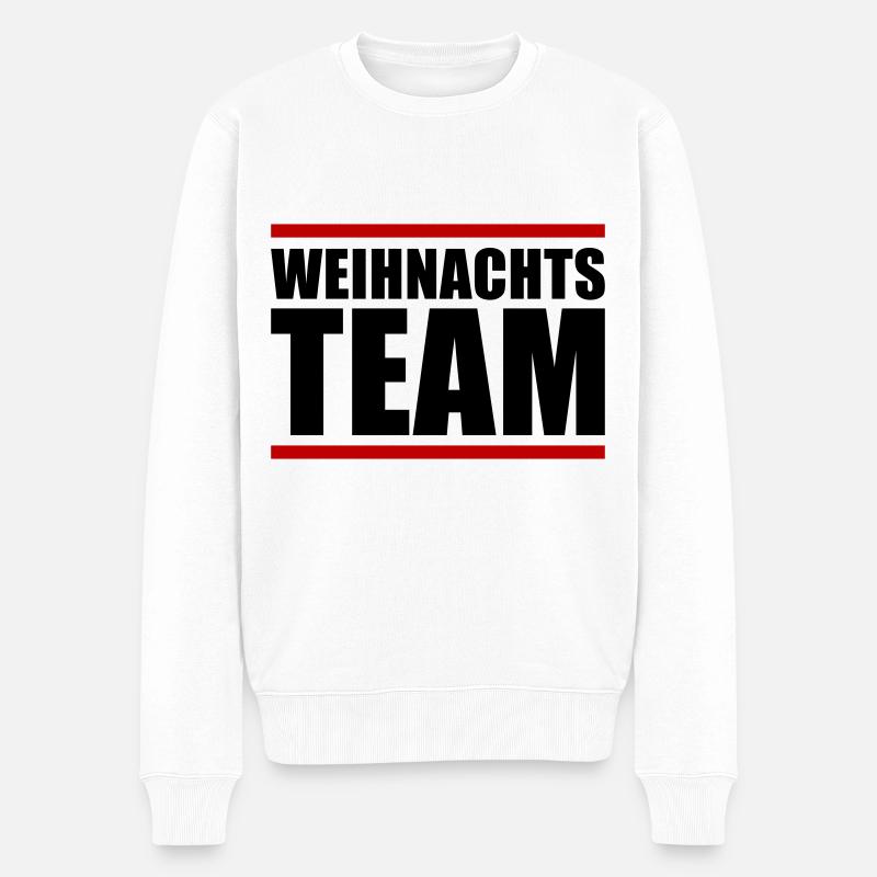 Weihnachts Team - Männer Premium Bio Pullover - Weiß
