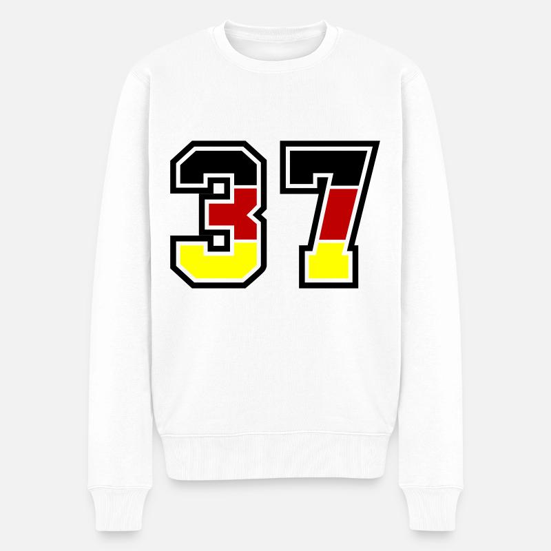 37 Symbole numérique Allemagne - Pull Premium bio Homme - blanc