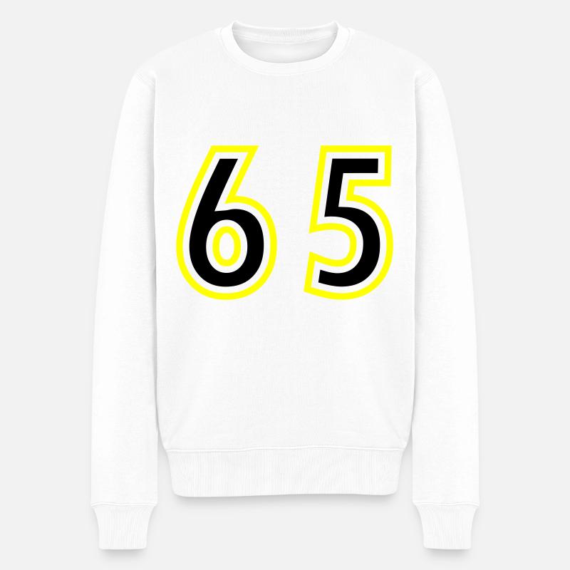 65 Nombre Collège - Pull Premium bio Homme - blanc