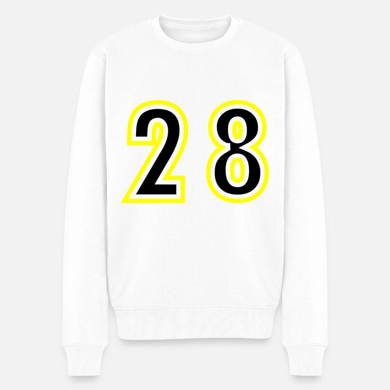 29 Zahl College - Männer Premium Bio Pullover - Weiß