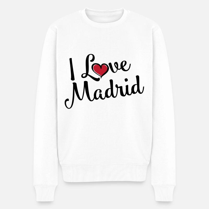 J’aime Madrid - Pull Premium bio Homme - blanc