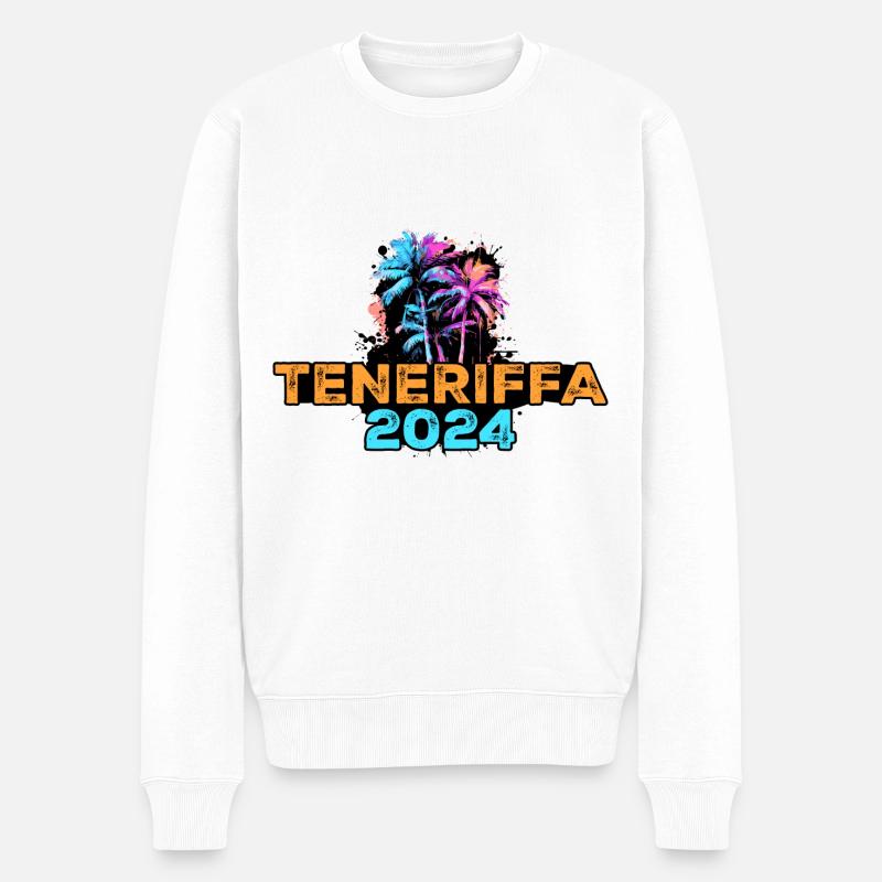 Teneriffa 2024 Reise - Männer Premium Bio Pullover - Weiß