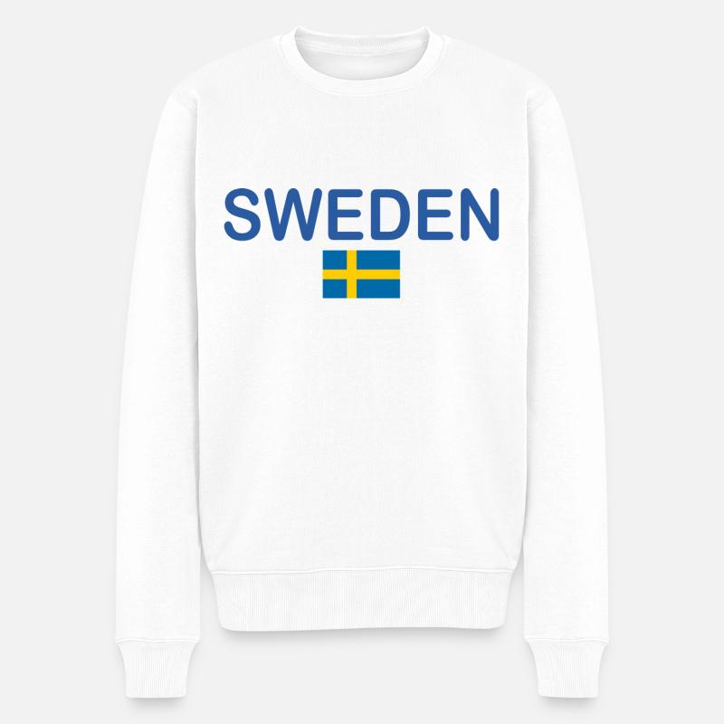 Schweden - Männer Premium Bio Pullover - Weiß