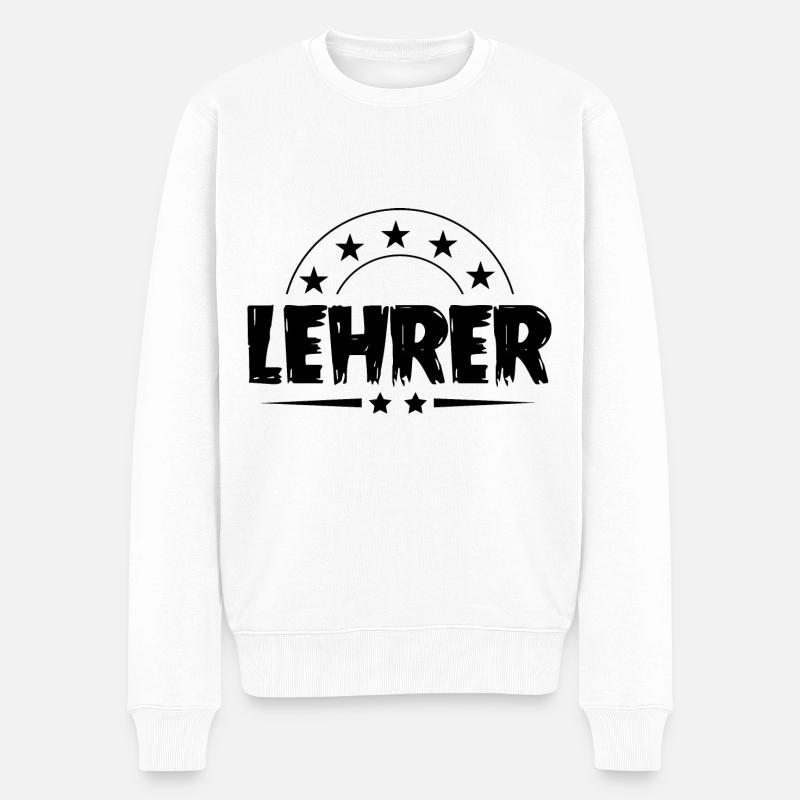 Lehrer Beruf - Männer Premium Bio Pullover - Weiß