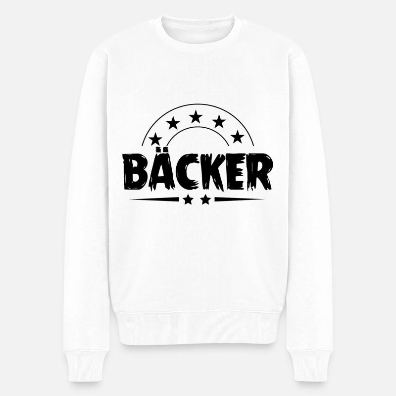 Bäcker Beruf - Männer Premium Bio Pullover - Weiß