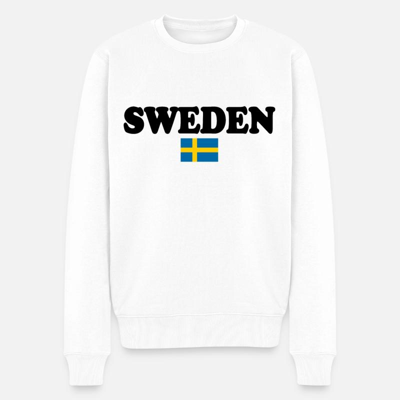 Schweden - Männer Premium Bio Pullover - Weiß