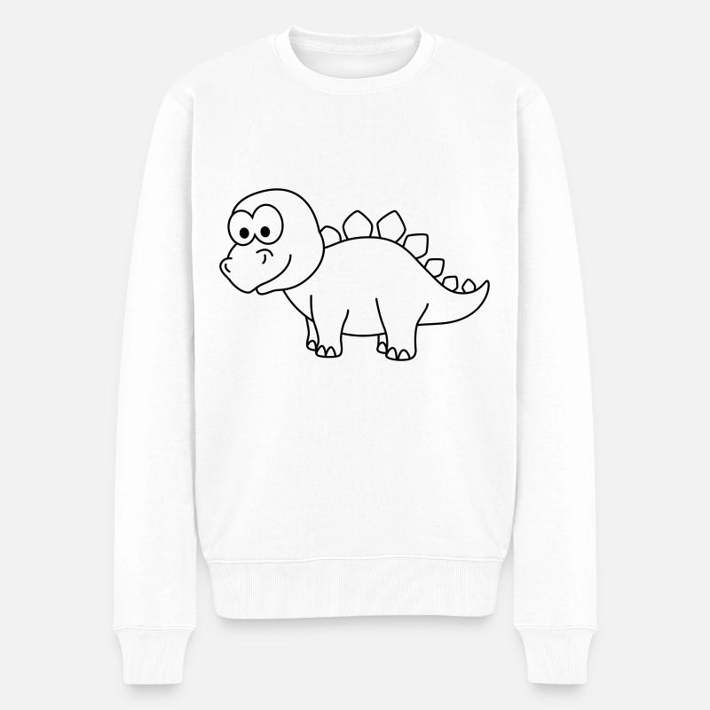 Dinosaure stégosaure Comic - Pull Premium bio Homme - blanc