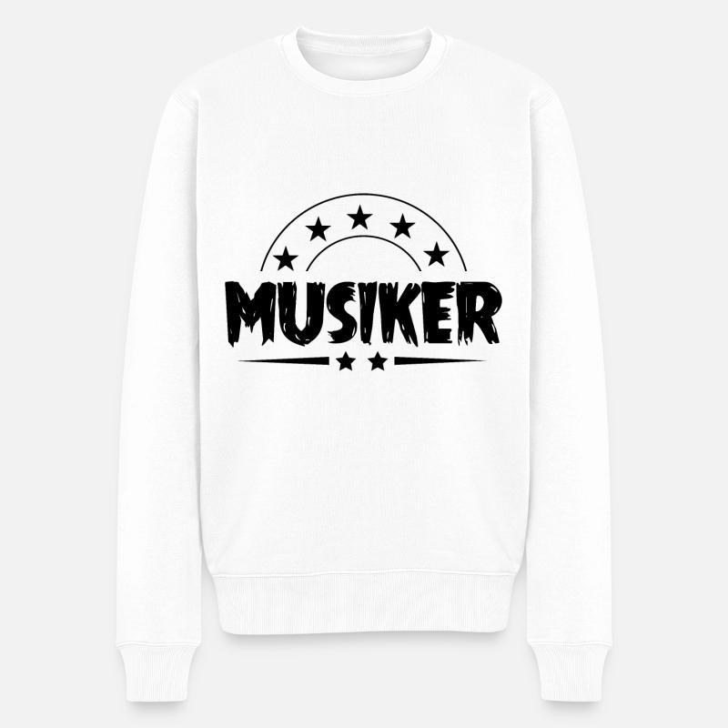 Musiker Beruf - Männer Premium Bio Pullover - Weiß