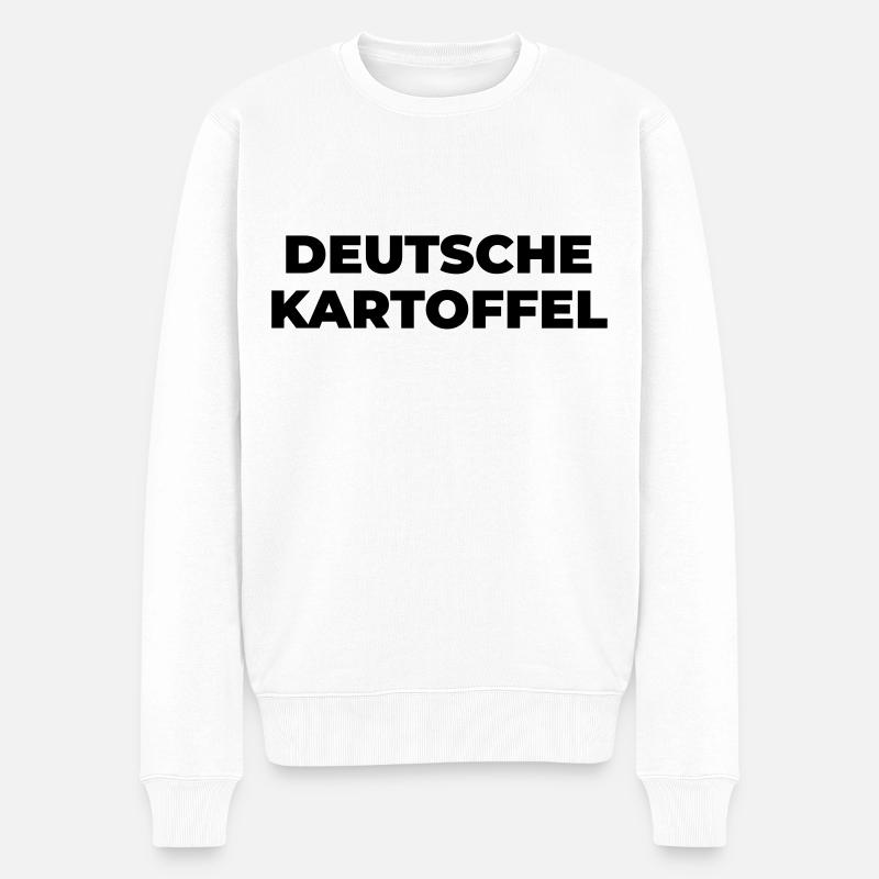 Deutsche Kartoffel - Männer Premium Bio Pullover - Weiß