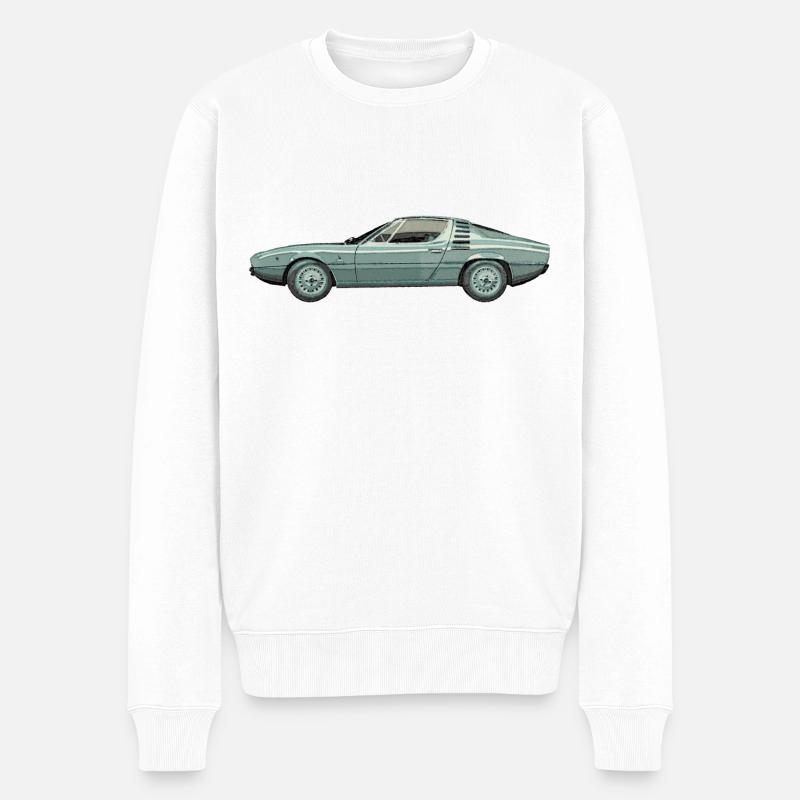 AR MONTREAL Illustration in Profil - Männer Premium Bio Pullover - Weiß