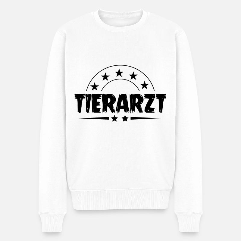 Tierarzt Beruf - Männer Premium Bio Pullover - Weiß