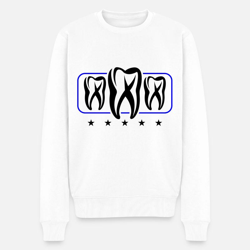 Icône de dentiste dentaire - Pull Premium bio Homme - blanc