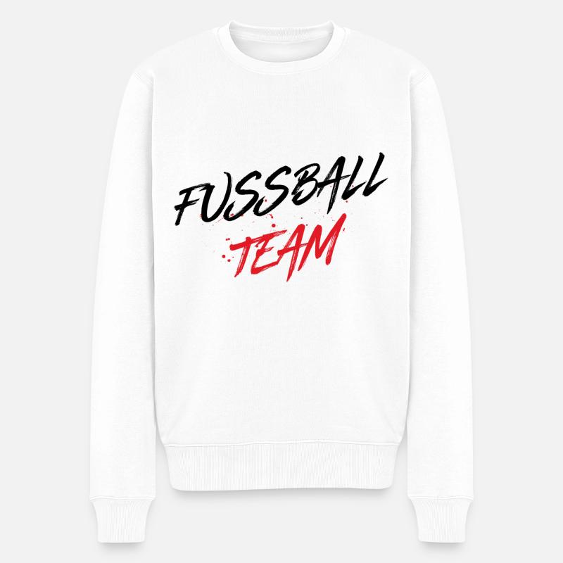Fussball Team - Männer Premium Bio Pullover - Weiß