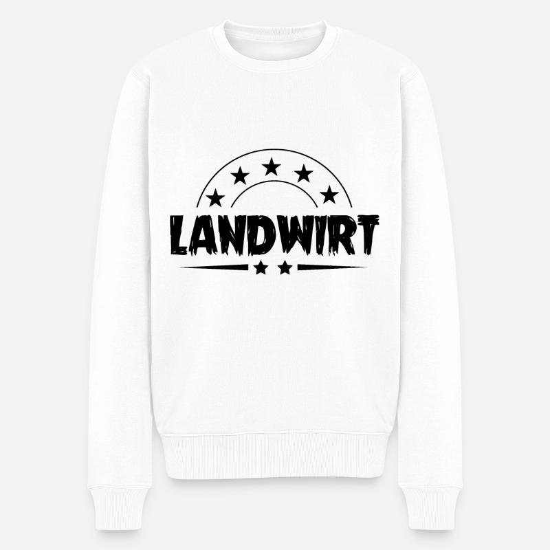Landwirt Beruf - Männer Premium Bio Pullover - Weiß