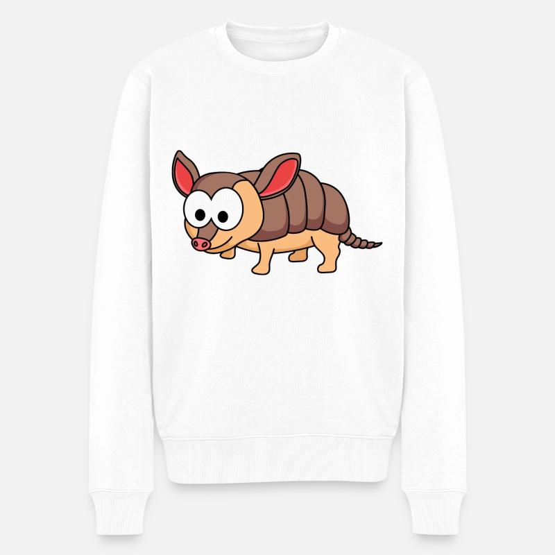 Armadillo Comic Animal - Pull Premium bio Homme - blanc