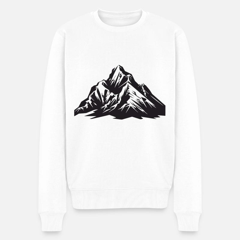 Berge Natur - Männer Premium Bio Pullover - Weiß