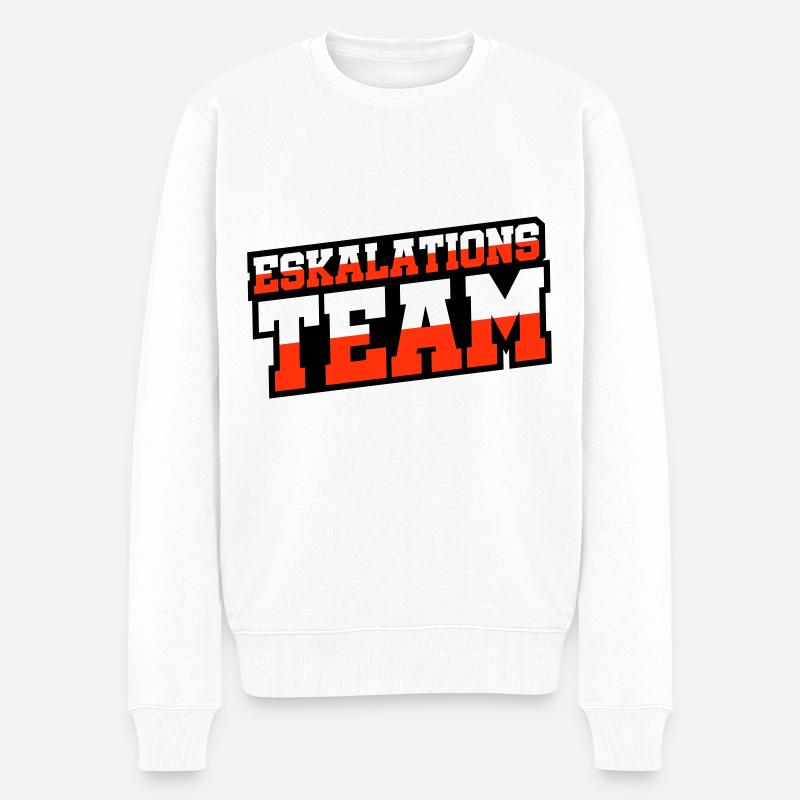 Eskalations Team - Männer Premium Bio Pullover - Weiß