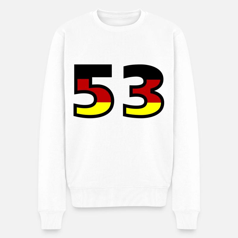 53 Numéro Allemagne Jersey - Pull Premium bio Homme - blanc
