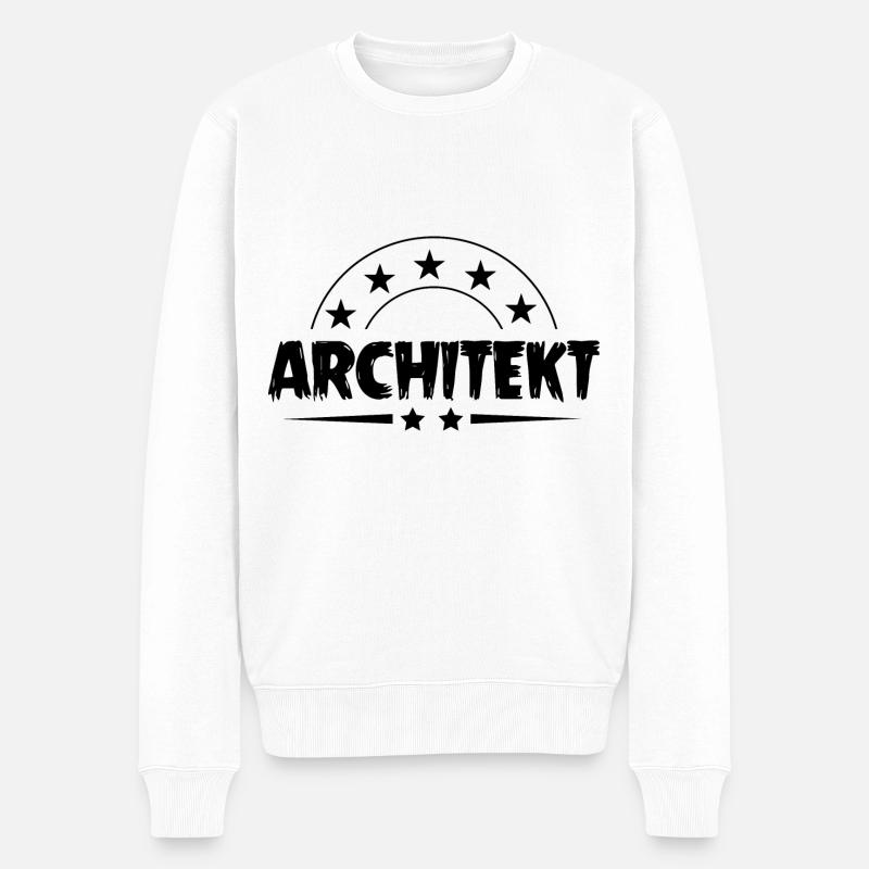 Architekt Beruf - Männer Premium Bio Pullover - Weiß