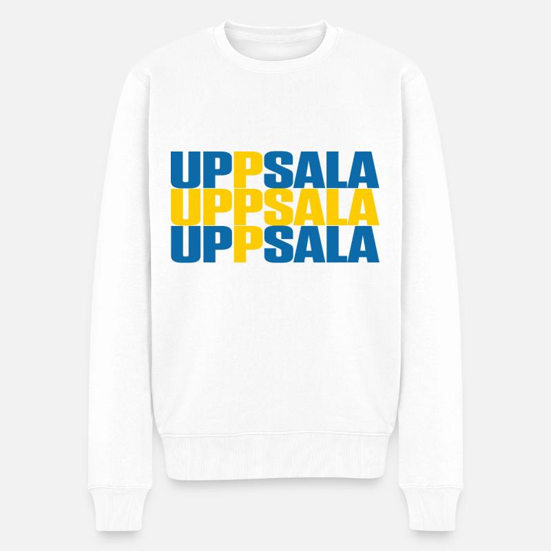Uppsala Suède Drapeau - Pull Premium bio Homme - blanc