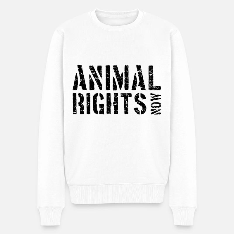 ANIMAL RIGHTS NOW - Pull Premium bio Homme - blanc