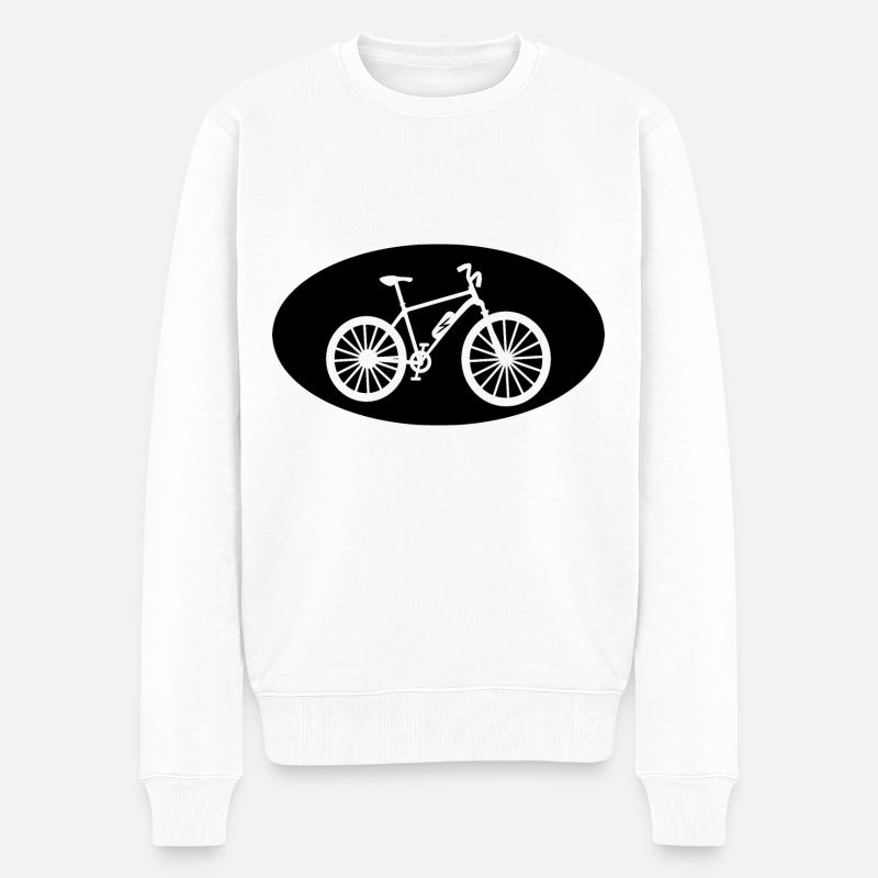 Halbkreis und ebike - - Männer Premium Bio Pullover - Weiß