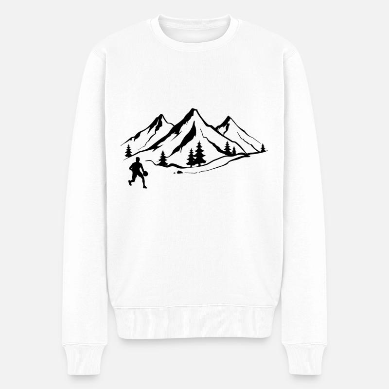 Berg 1 et le basket-ball - - Pull Premium bio Homme - blanc