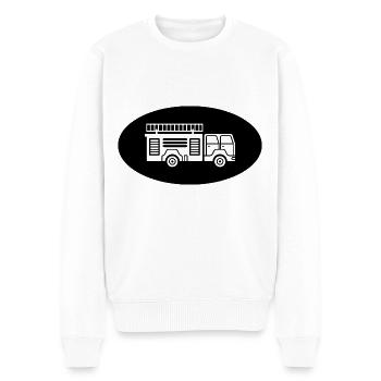 Demi-cercle et pompier - (2) - Pull Premium bio Homme - blanc - Devant - Thijin (182cm)