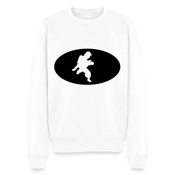 Semicircle und Fire Brigader - - Männer Premium Bio Pullover - Weiß - Vorne - Thijin (182cm)