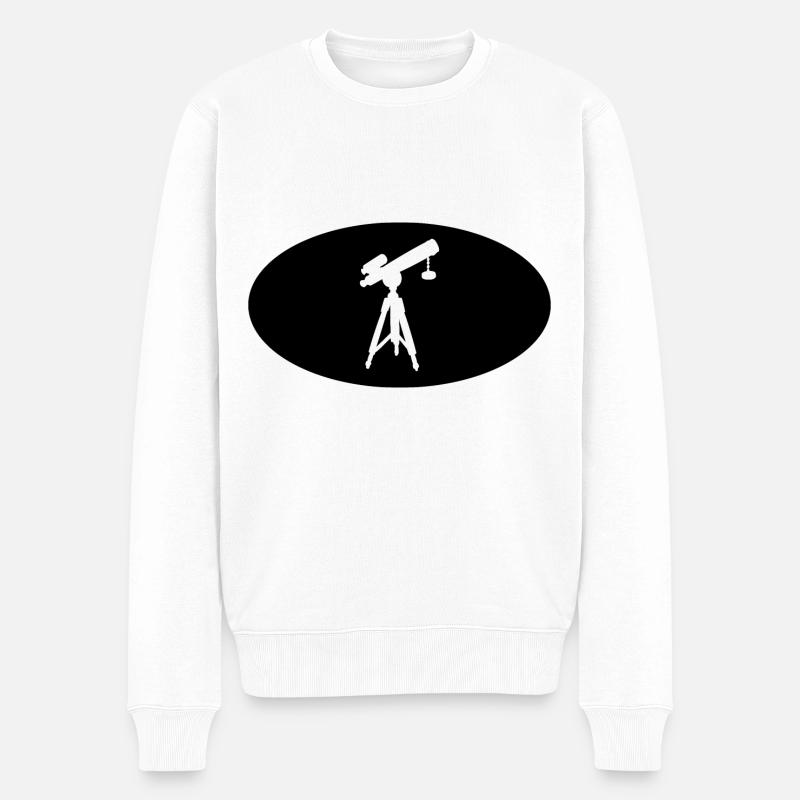 Demi-cercle et astronomie - - Pull Premium bio Homme - blanc
