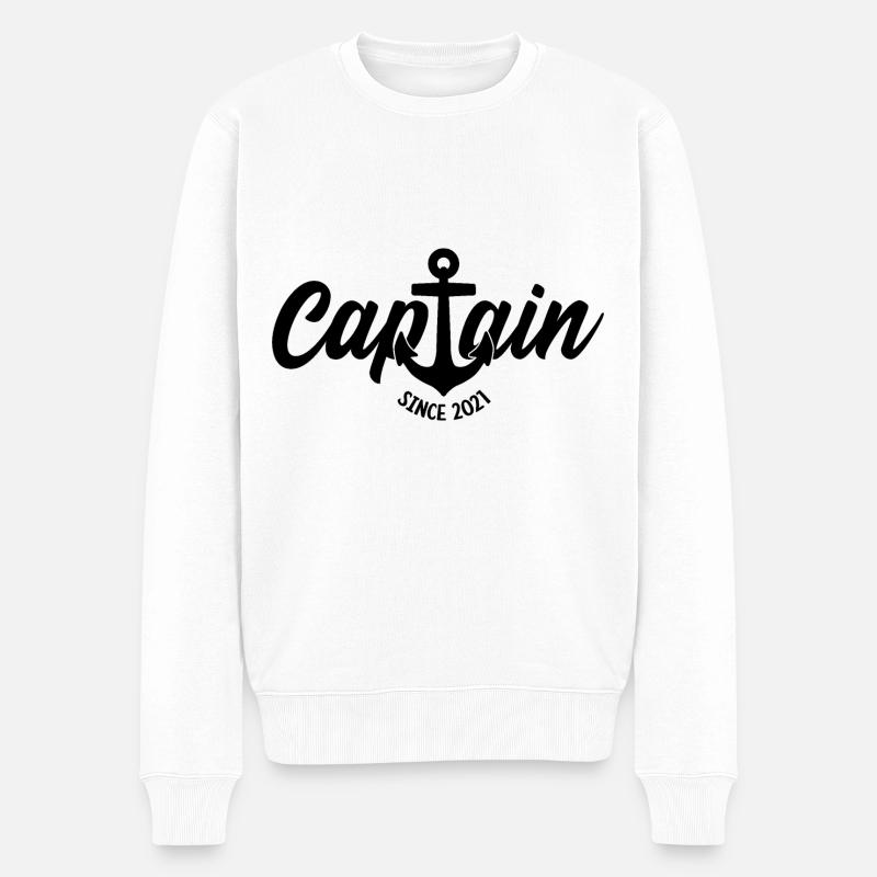 CAPITAINE SINCE 2021 - Pull Premium bio Homme - blanc