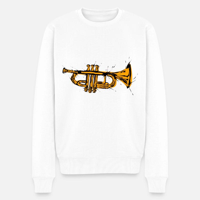 Trompette - Pull Premium bio Homme - blanc