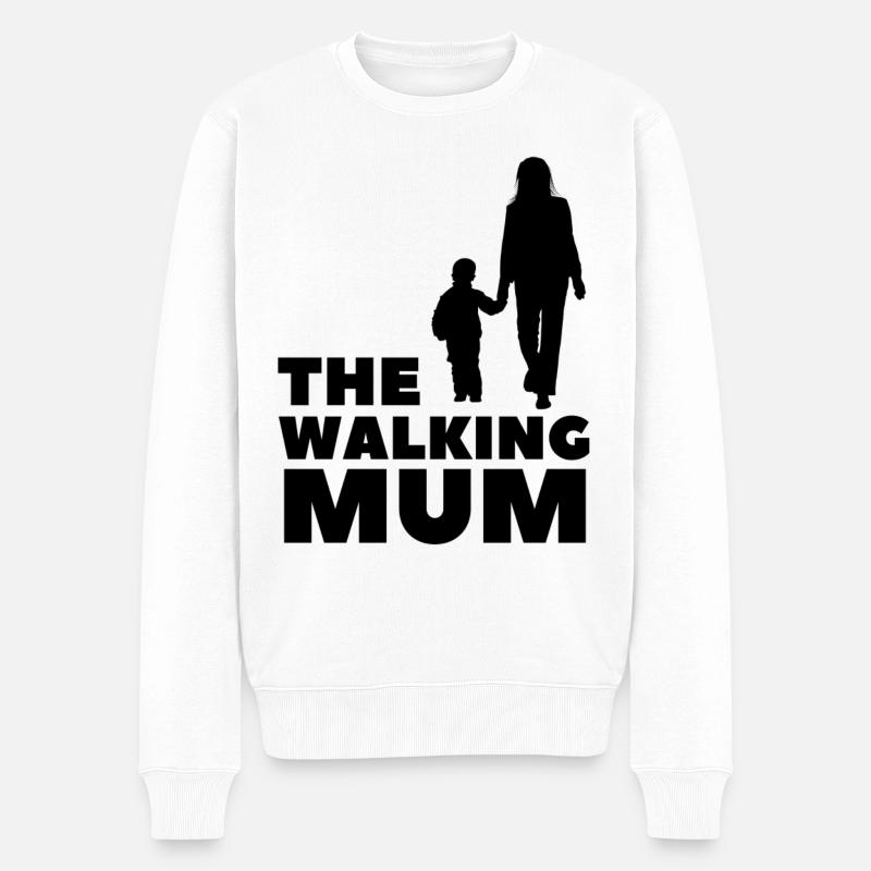 The Walking Mum - Männer Premium Bio Pullover - Weiß