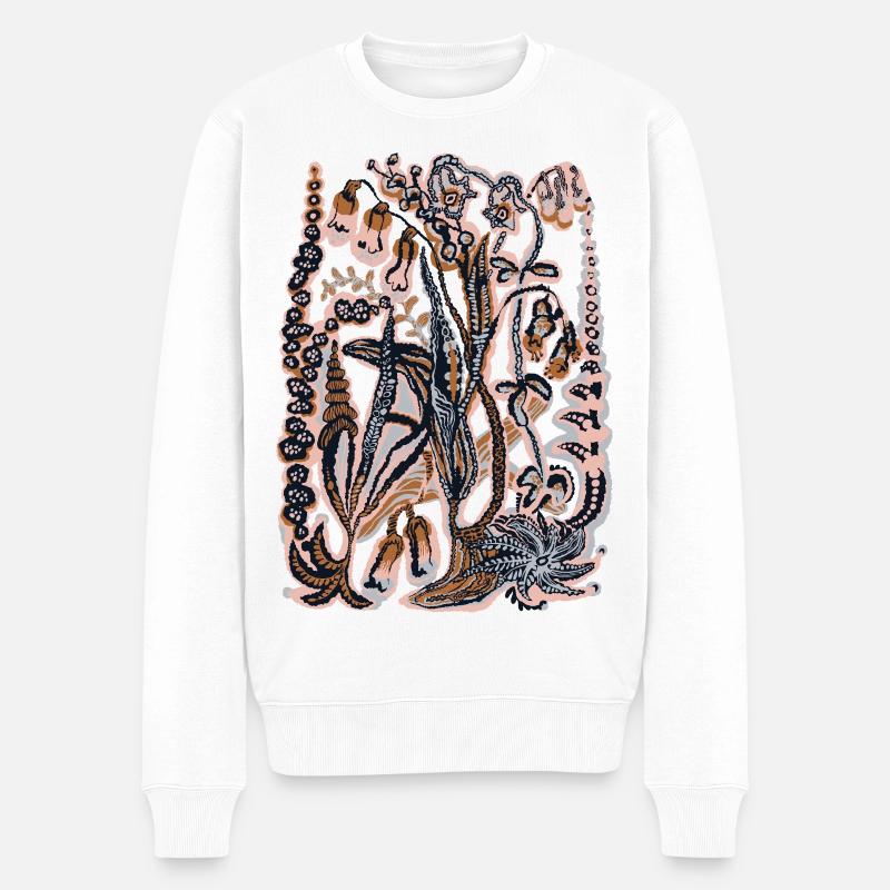 GLÖCKCHENBLUMEN - Männer Premium Bio Pullover - Weiß