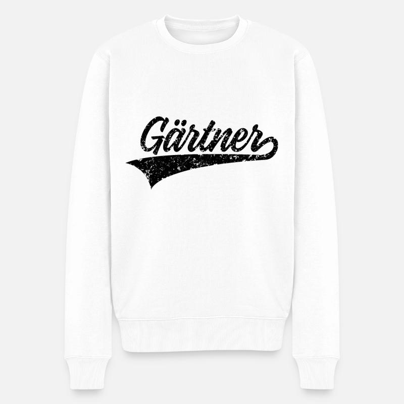 GÄRTNER GARTEN - Männer Premium Bio Pullover - Weiß