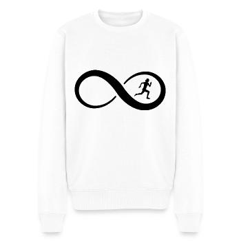 Infinity et Running 1 - - Pull Premium bio Homme - blanc - Devant - Thijin (182cm)