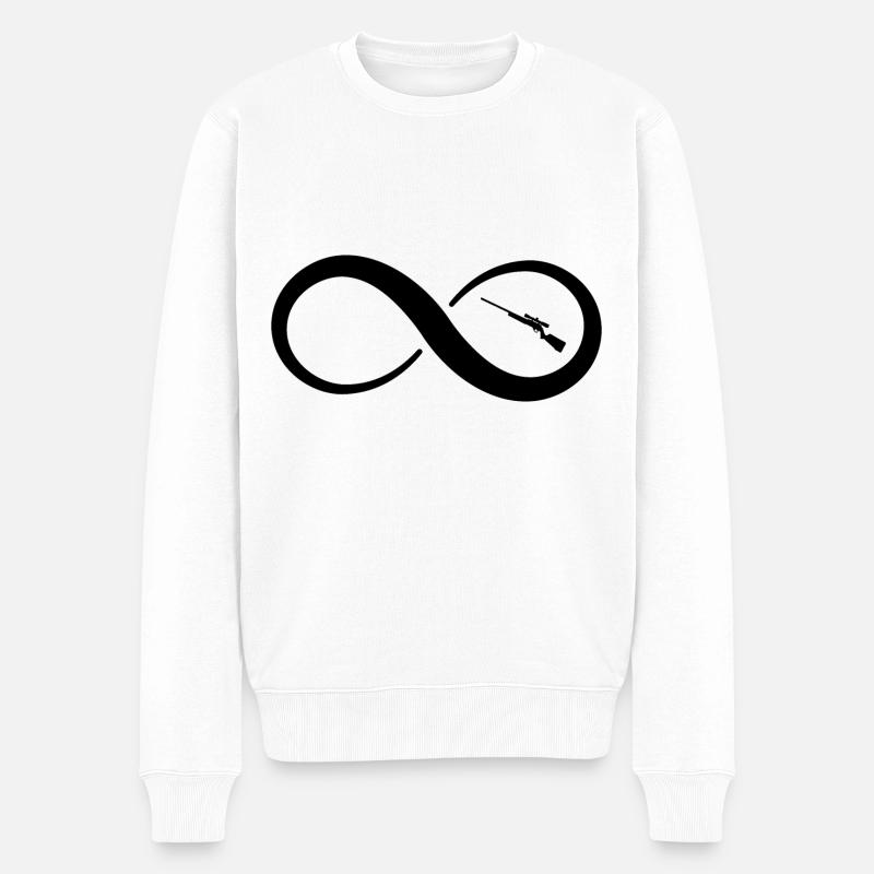 Infinity and Hunting - - Men's Premium Organic Jumper - white